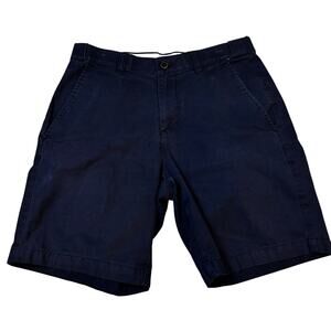 Men's Croft & Barrow Navy Blue Dress Chino Shorts Size 30 Cotton Blend